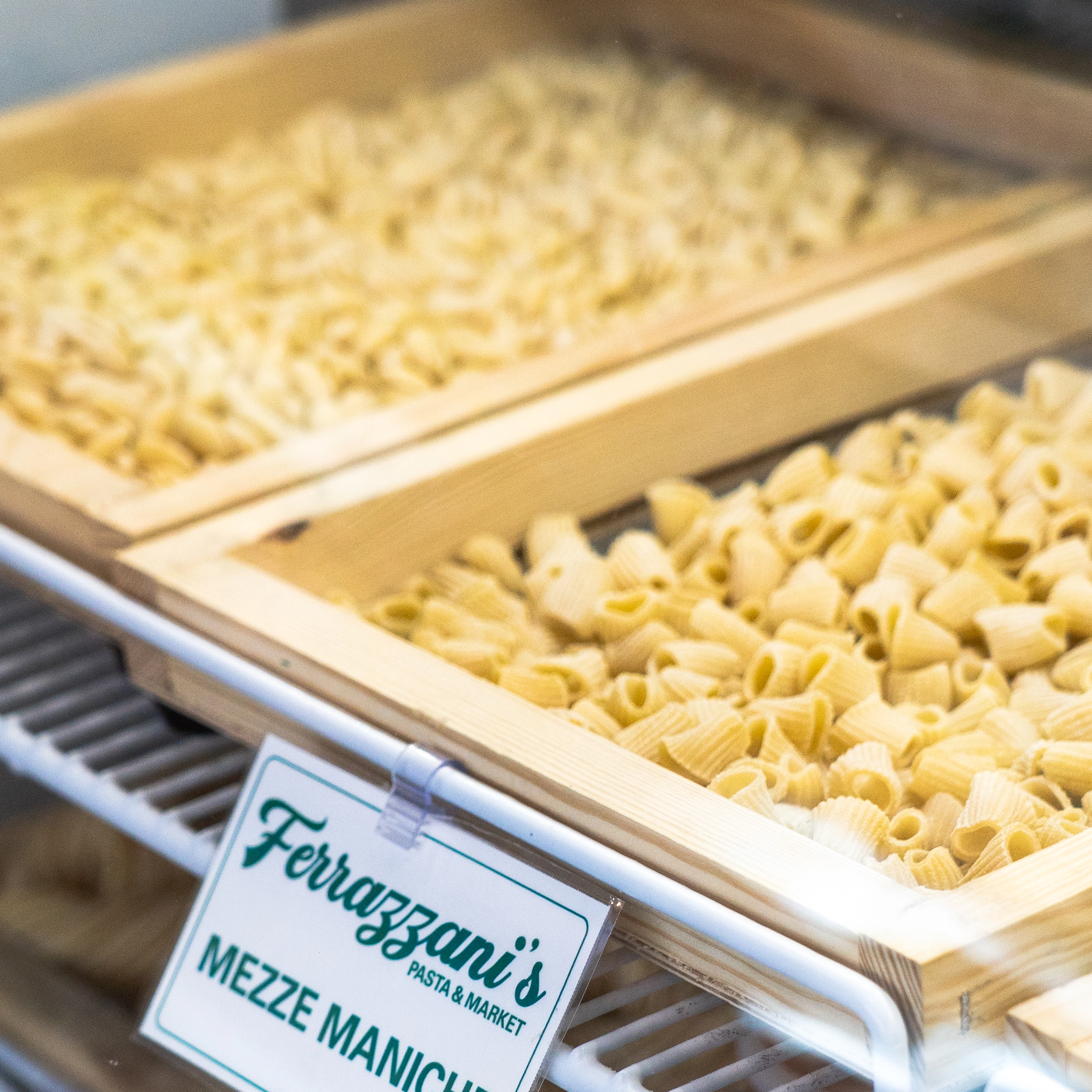 Fresh pasta case at Ferrazzani's